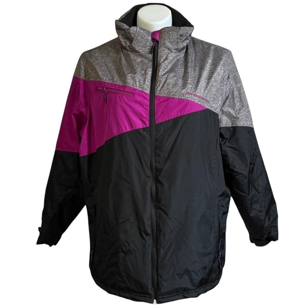 CB‎ Sports Womens Full Zip Jacket Pink Black Gray Winter Ski Jacket Coat 3X